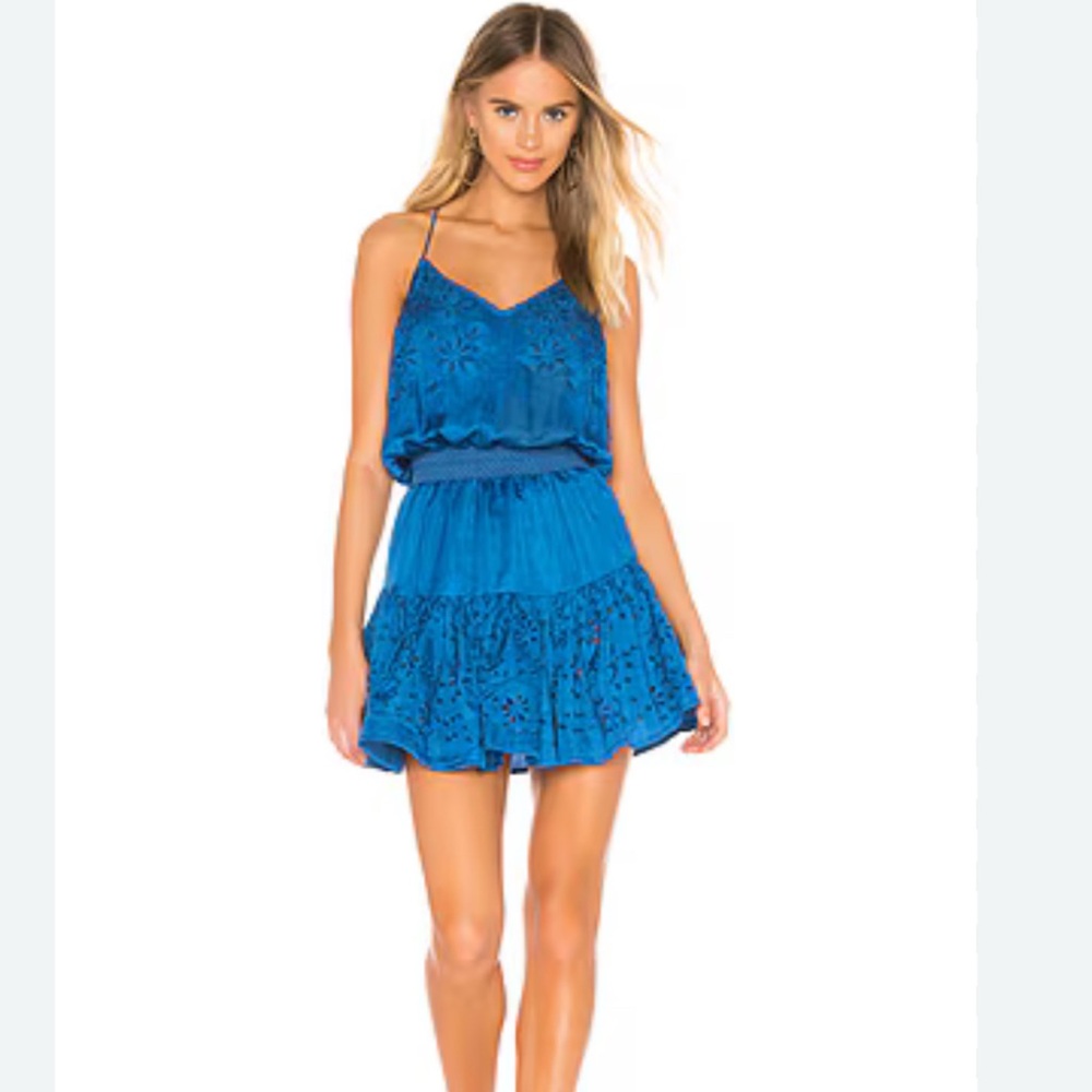 Karina Grimaldi Achu Mini Dress in Blue size medium